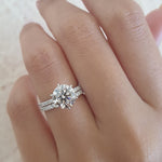 Round Cut Pave Lab Grown Diamond Engagement Ring