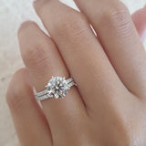 Round Cut Pave Lab Grown Diamond Engagement Ring