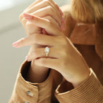 Round Cluster Lab Grown Diamond Engagement Ring