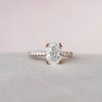 2.0 CT Oval Hidden Halo & Pave Setting Moissanite Engagement Ring 3