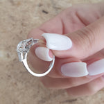 1.31 CT Round Three Stones Lab Grown Diamond Engagement Ring