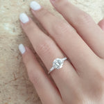 1.31 CT Round Three Stones Lab Grown Diamond Engagement Ring