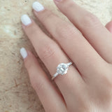 1.31 CT Round Three Stones Lab Grown Diamond Engagement Ring