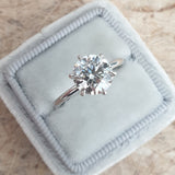 Round Solitaire Lab Grown Diamond Engagement Ring