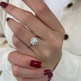 Round Solitaire Lab Grown Diamond Engagement Ring