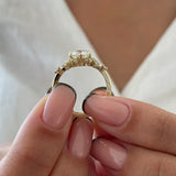 Round Cluster Lab Grown Diamond Engagement Ring