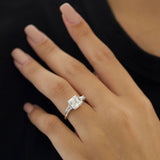 3.01 CT Asscher Three Stone CVD D/VVS2 Diamond Engagement Ring 4