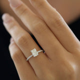 Radiant Pave Lab Grown Diamond Engagement Ring
