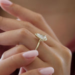 Pear Halo Lab Grown Diamond Engagement Ring