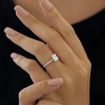 Radiant Pave Lab Grown Diamond Engagement Ring