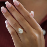 Pear Halo Lab Grown Diamond Engagement Ring
