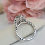 Round Halo & Pave Lab Grown Diamond Engagement Ring