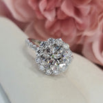 Round Halo & Pave Lab Grown Diamond Engagement Ring