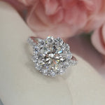 Round Halo & Pave Lab Grown Diamond Engagement Ring