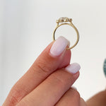 Oval Cluster Lab Grown Diamond Engagement Ring