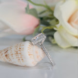 Radiant Pave Lab Grown Diamond Engagement Ring