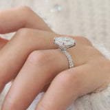 Radiant Pave Lab Grown Diamond Engagement Ring