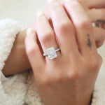 Radiant Pave Lab Grown Diamond Engagement Ring