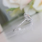 Oval Pave Lab Grown Diamond Engagement Ring