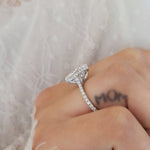 Oval Pave Lab Grown Diamond Engagement Ring