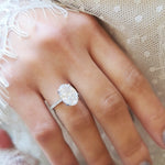 Oval Pave Lab Grown Diamond Engagement Ring