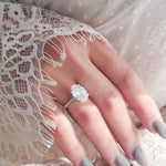 Oval Pave Lab Grown Diamond Engagement Ring