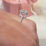 Round Halo & Pave Lab Grown Diamond Engagement Ring