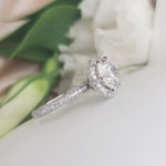 Round Pave Lab Grown Diamond Engagement Ring
