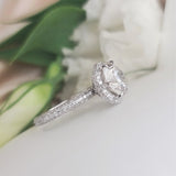 Round Pave Lab Grown Diamond Engagement Ring