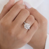 Round Pave Lab Grown Diamond Engagement Ring