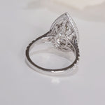 Pear Double Halo & Pave Lab Grown Diamond Engagement Ring