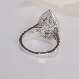 Pear Double Halo & Pave Lab Grown Diamond Engagement Ring