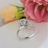Round Pave Lab Grown Diamond Engagement Ring