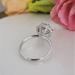 Round Pave Lab Grown Diamond Engagement Ring
