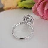 Round Pave Lab Grown Diamond Engagement Ring