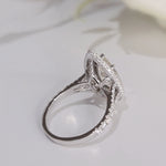 Pear Double Halo & Pave Lab Grown Diamond Engagement Ring