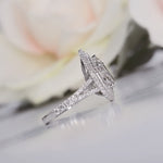 Pear Double Halo & Pave Lab Grown Diamond Engagement Ring