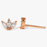 0.60 TCW Marquise Cut Stud Moissanite Earrings