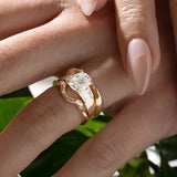 1.86 CT Antique Cushion Three Stone Lab Grown Diamond Engagement Ring