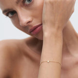 Tiny Flower Chained Bracelet