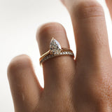 0.012 TCW Round Shaped Half Eternity Lab Grown Diamond Wedding Band