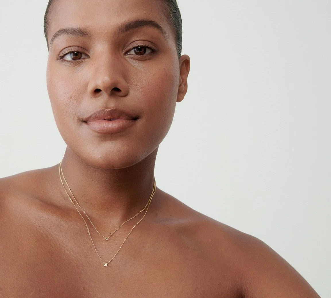Tiny Initial Necklace