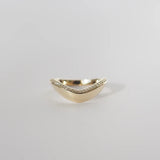 0.125 TCW Round Shaped Half Eternity Lab Grown Diamond Wedding Band