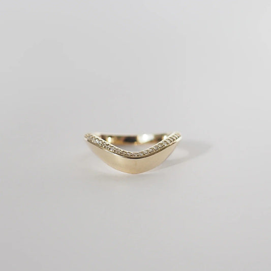 0.125 TCW Round Shaped Half Eternity Lab Grown Diamond Wedding Band