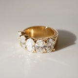 5 TCW Oval Shaped Half Eternity Lab Grown Diamond Wedding Band