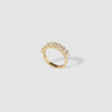 2.1 TCW Oval Shaped Half Eternity Lab Grown Diamond Wedding Band