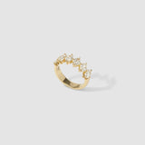 1.65 TCW Oval Shaped Half Eternity Lab Grown Diamond Wedding Band