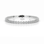 7.5 TCW Round Lab Grown Diamond Tennis Bracelet