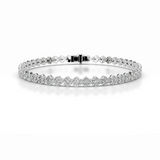 7.5 TCW Round Lab Grown Diamond Tennis Bracelet