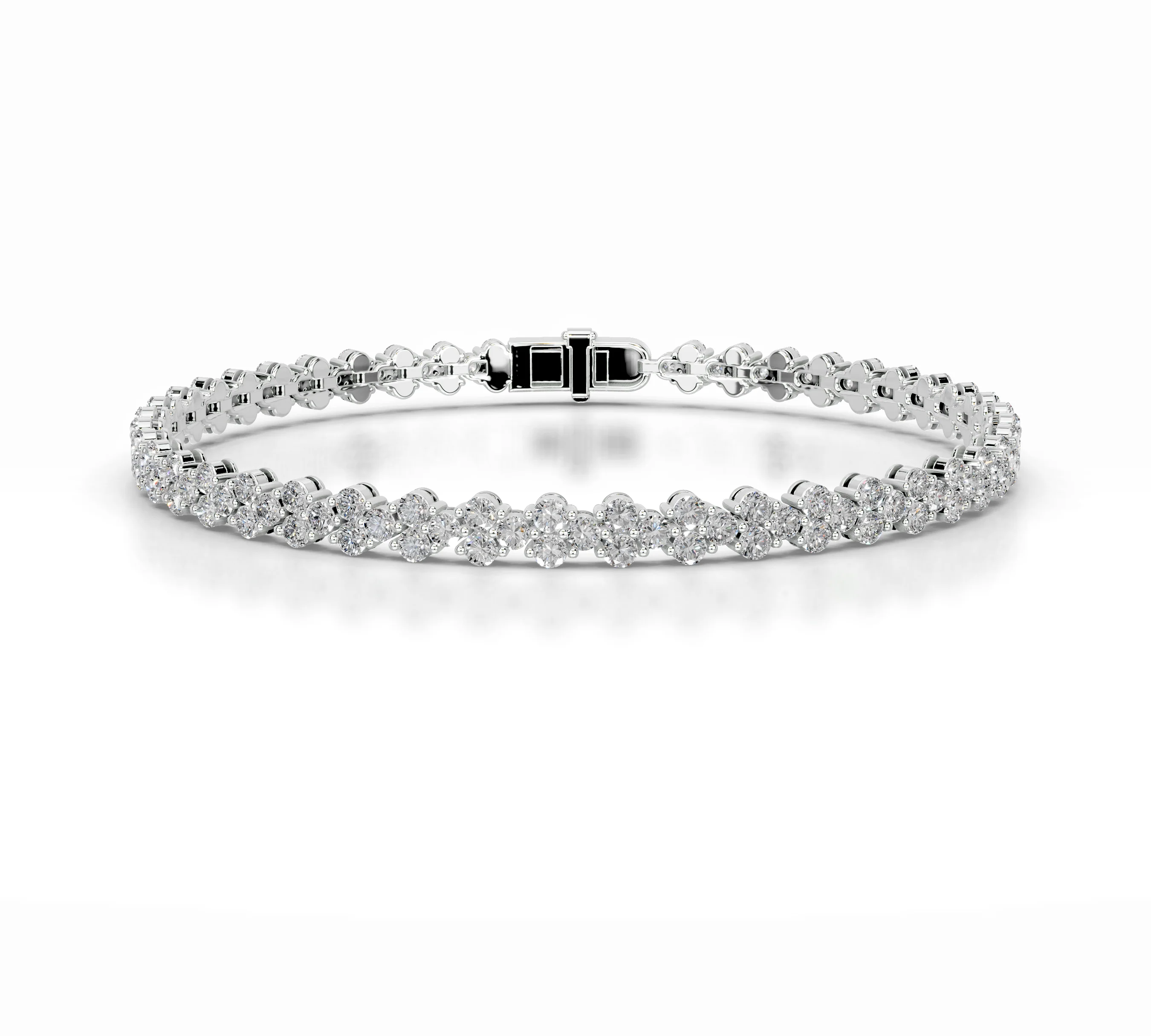 7.5 TCW Round Lab Grown Diamond Tennis Bracelet